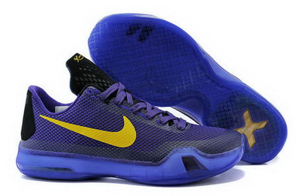 Nike Kobe X(10) Purple Black Gold Sneakers Closeout